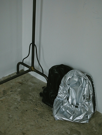 Nylon metal backpack